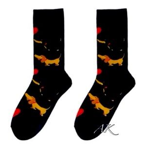 Dachshunds & Hearts Socks 🐾 Doxie Wiener